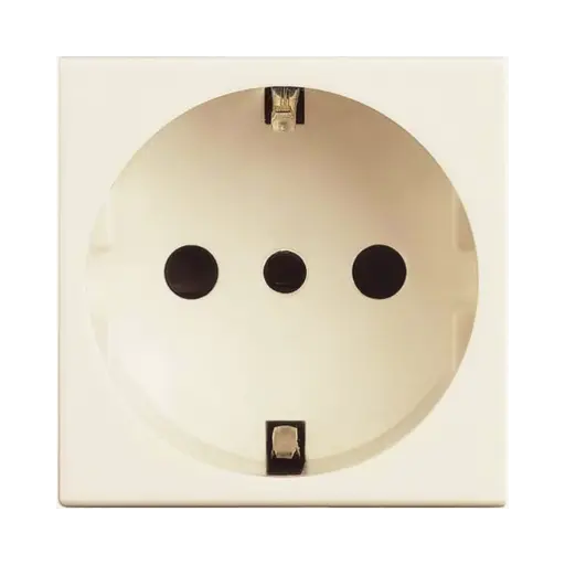 [DA4140] Bticino German Standard Socket 2P+E 16 A 127/250 Va.c. P31 Type - With Shutters For Child Protection Beige, Solida