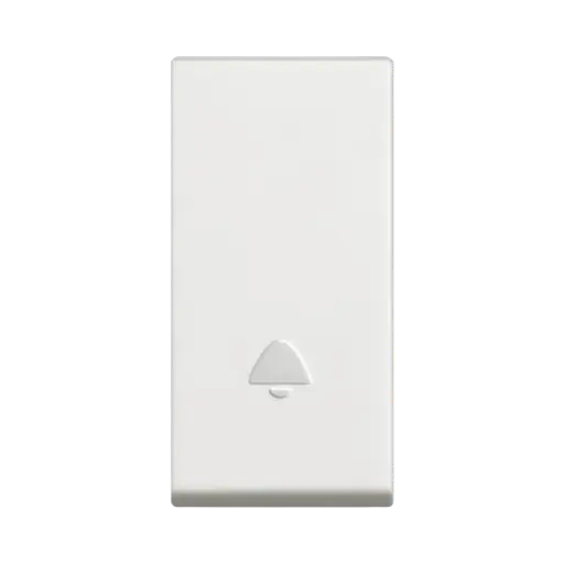 [D4005L] Bticino Pushbutton 1P (NO) 10 A 250 Va.c. with Bell Symbol White Solida