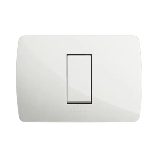 [D4803M1BN] Bticino Cover Frame,1 Gang, 1 Modules, White Solida