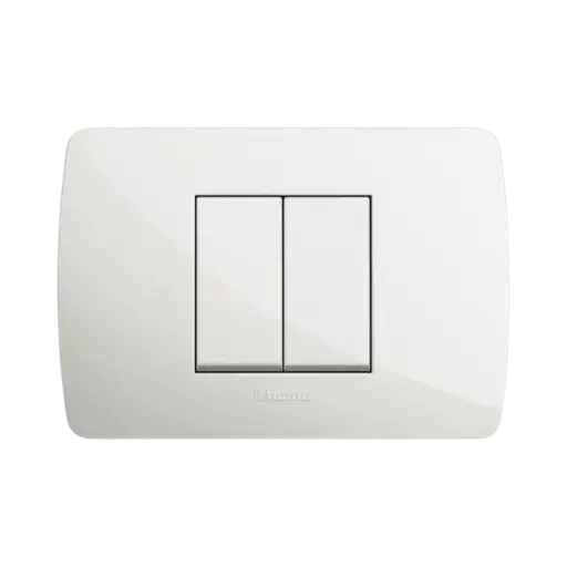 [D4803M2BN] Bticino Cover Frame,1 Gang, 2 Modules, White Solida