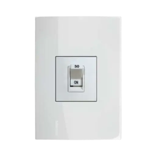[BSB1/30ESO] Bticino Flush Mounting Safety Breaker 1P+N for Solida Cover Plates, 30A- 230V- 2.5KA (White Cover Plate Included)