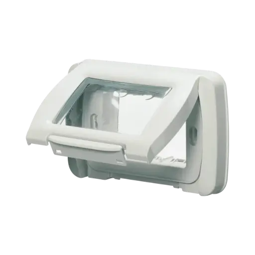 [GW22451] Gewiss Watertight Plate, Self-Supporting 3 Gang Cloud White IP55 Plate Top System