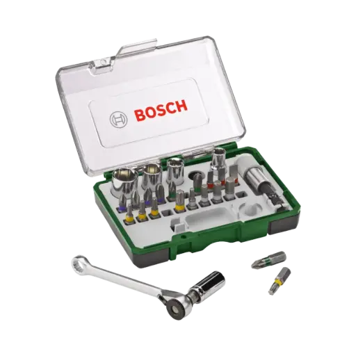 [2607017160] Bosch Screwdriver Ratchet Set 27 Pcs