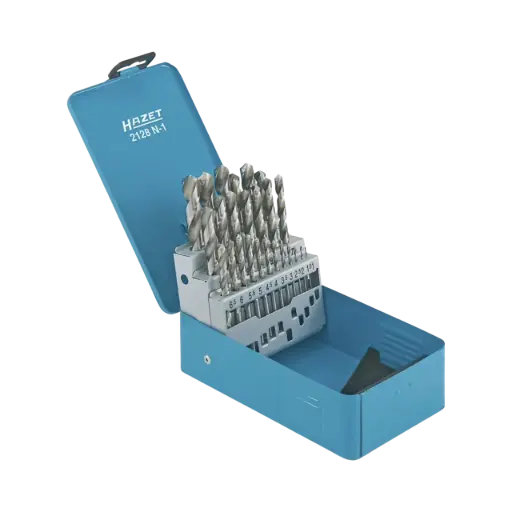 [2128N-1] Hazet Twist Drill Bits In Case